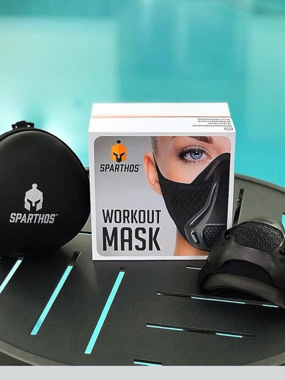 Black Workout Mask - Breathable Training Face Mask